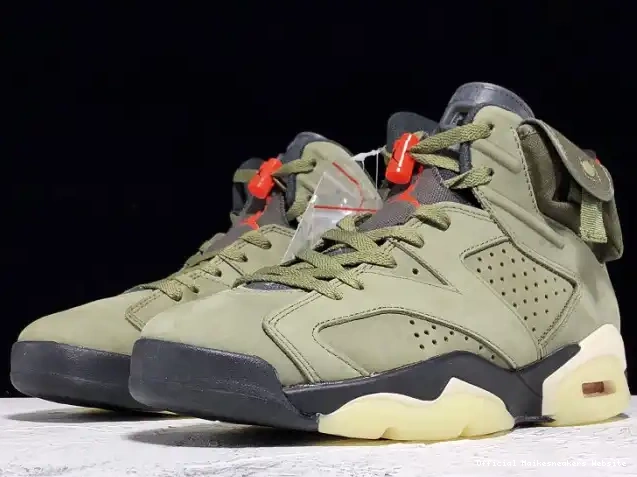 Official Maikesneakers Travis Medium CN1084-200 6 Jordan Scott Air Olive x 0530